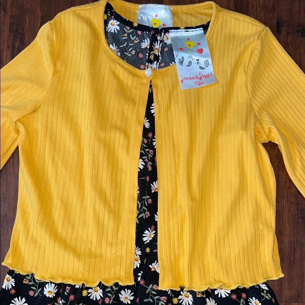 Girls Yellow Floral Dress